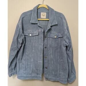 Fantastic Fawn Women's Light Blue Corduroy Jacket Size M